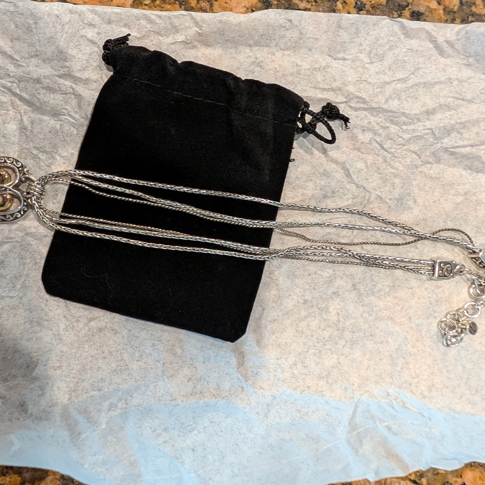 Brighton Ellington silver and gold and Heart Necklace - Picture 2 of 4